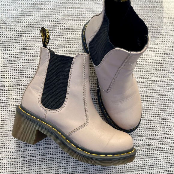 Dr Martens Cadence Leather Heeled Chelsea Boots in Natural - Picture 5 of 9